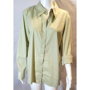 Chico's Light Green Long Sleeve Blouse Top Size 3 or L